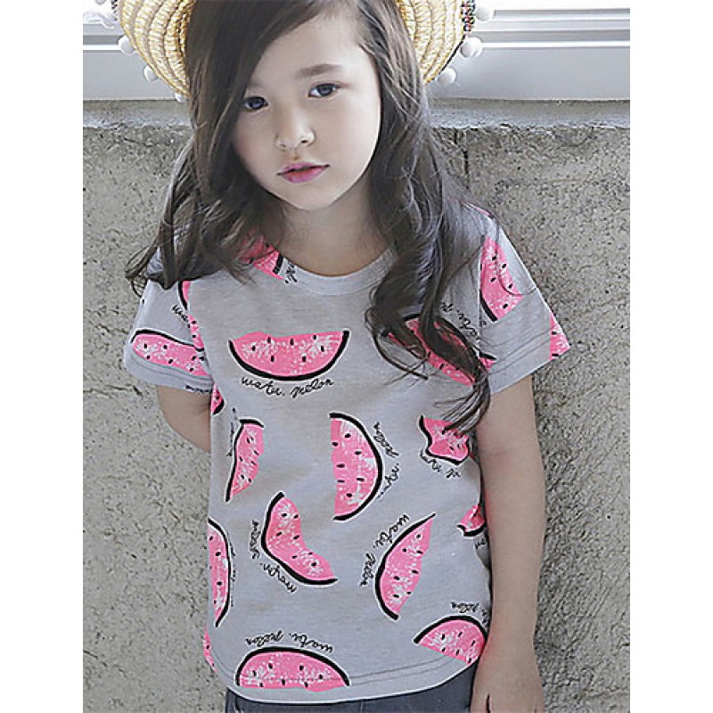 Watermelon Baby Girls Short-Sleeved T-Shirt Women New Children'S Clothing Children Bottoming Shirt  