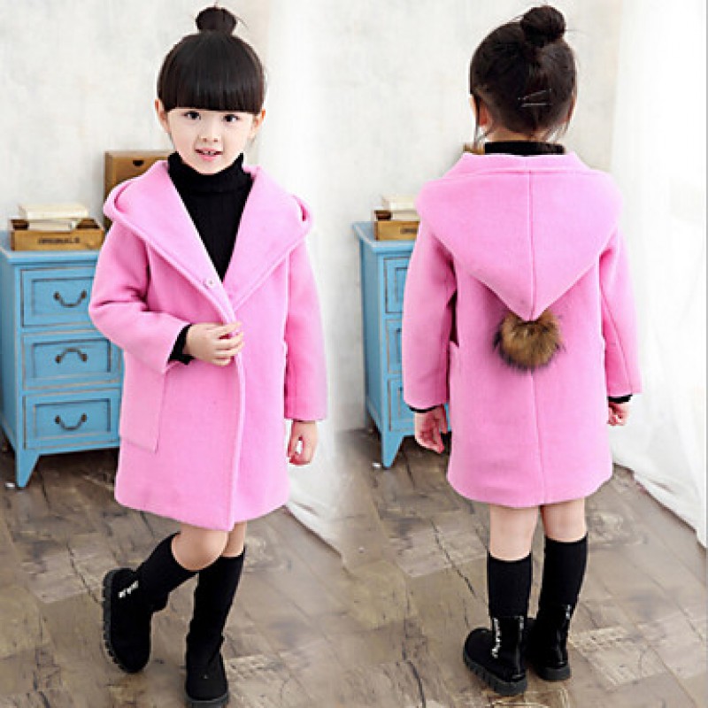 Girl's Pink / Red / Gray Jacket & Coat , Dresswear Wool Winter / Spring / Fall  