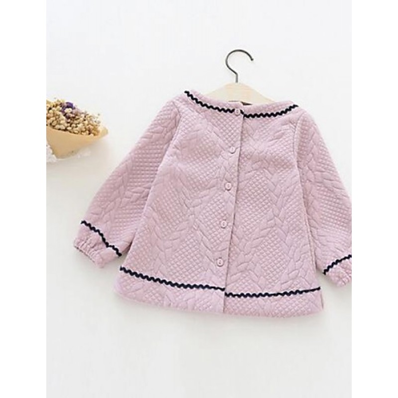 Girl's Casual/Daily Solid Suit & Blazer,Cotton Spring / Fall Pink / White  