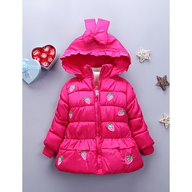 Girl's Casual/Daily Print BlouseCotton Winter Green / Pink / Red  