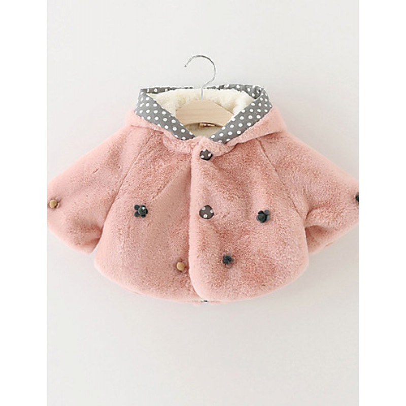 Girl's Casual/Daily Polka Dot BlouseRabbit Fur Win...