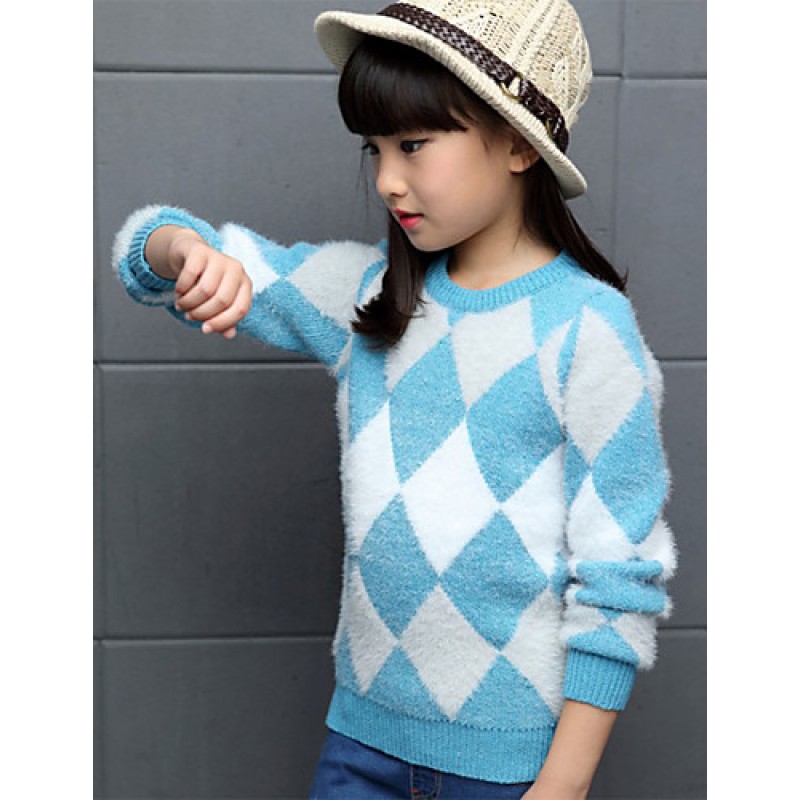 Girl's Casual/Daily Solid Sweater & CardiganPolyester Spring / Fall Blue / Pink / Red  