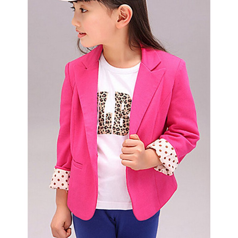 Girl's Solid Suit & Blazer,Cotton Blend Spring...