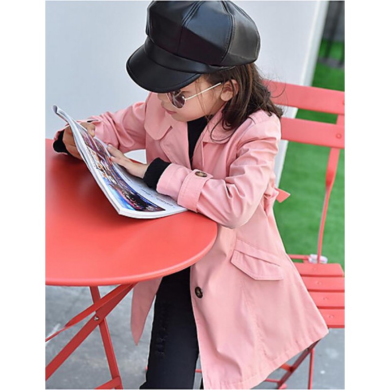 Girl's Casual/Daily Solid Suit & BlazerCotton Spring / Fall Pink / Red / Gray  