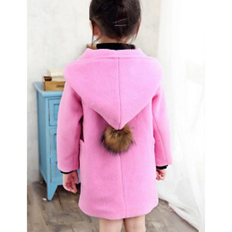 Girl's Casual/Daily Solid Suit & Blazer / Jacket & Coat,Rayon Winter / Spring / Fall Pink / Red / Gray  