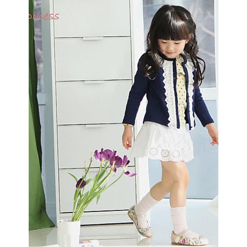 Girl's Winter/Spring/Fall Micro-elastic Medium Lon...