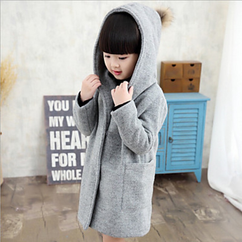 Girl's Pink / Red / Gray Jacket & Coat , Dresswear Wool Winter / Spring / Fall  